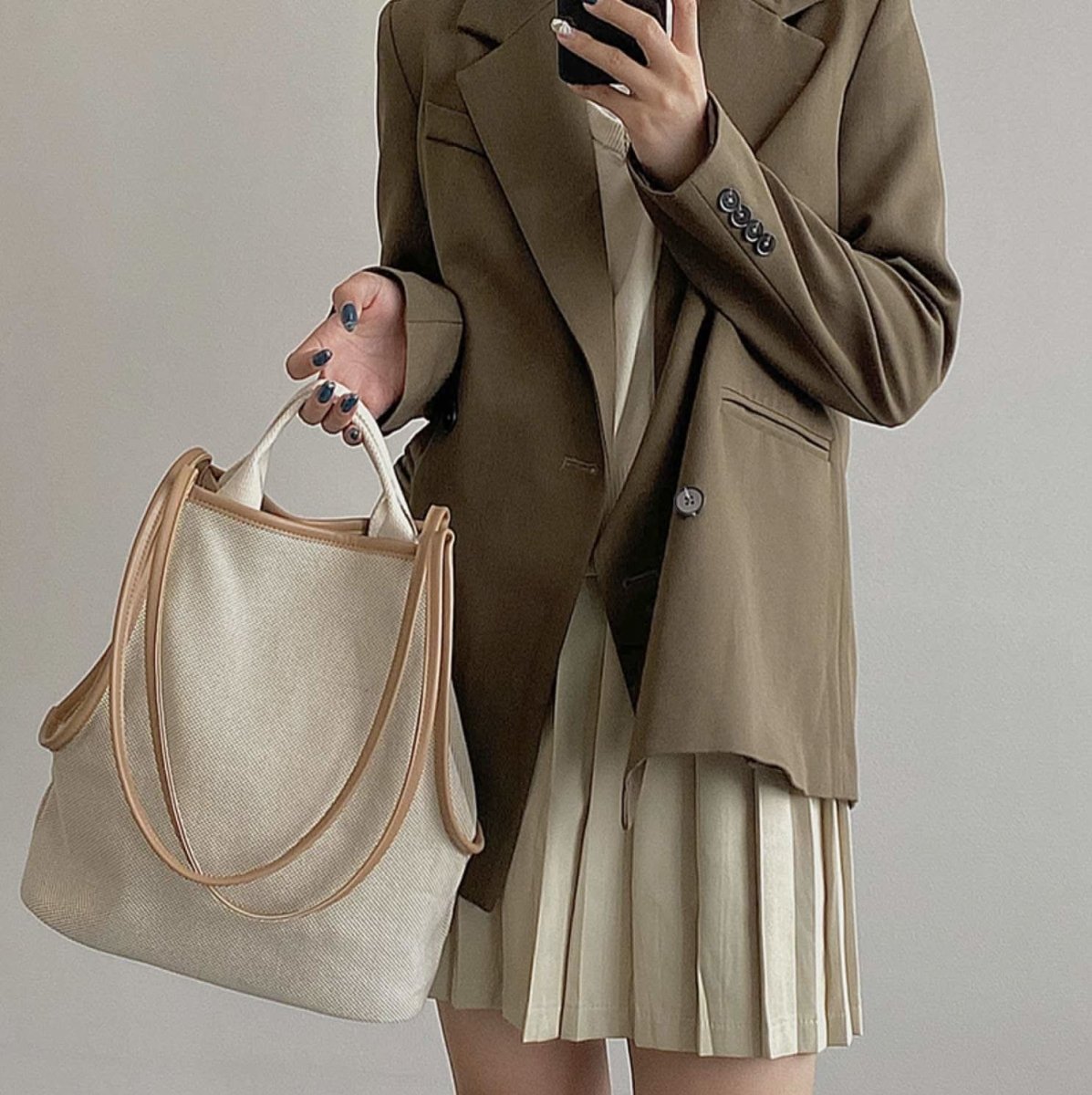 ＜お買い物バッグにもおすすめ＞キャンバス生地ナチュラルビッグショルダートートバッグ - select store mirror me＜お買い物バッグにもおすすめ＞キャンバス生地ナチュラルビッグショルダートートバッグmirror meselect store mirror meフリーサイズ