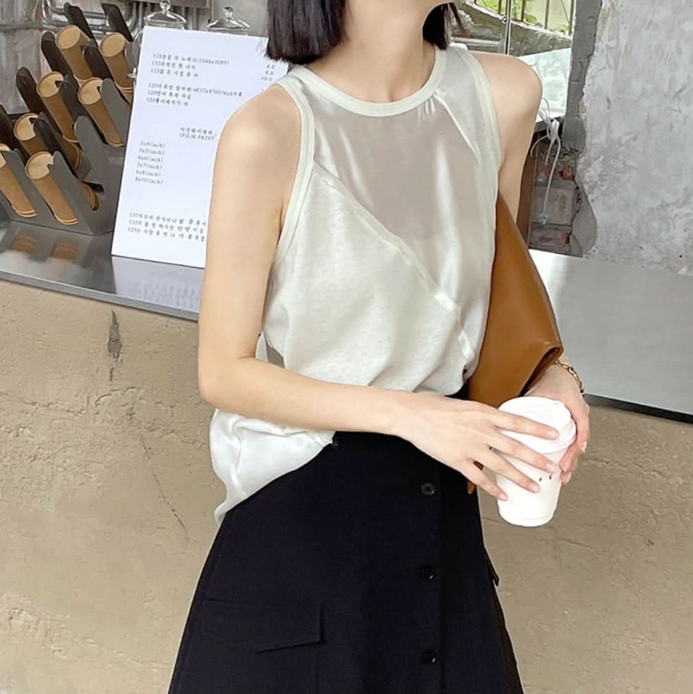 異素材MIXタンクトップス　２色展開 - select store mirror me異素材MIXタンクトップス　２色展開176280865mirror meselect store mirror me176280865アイボリーS