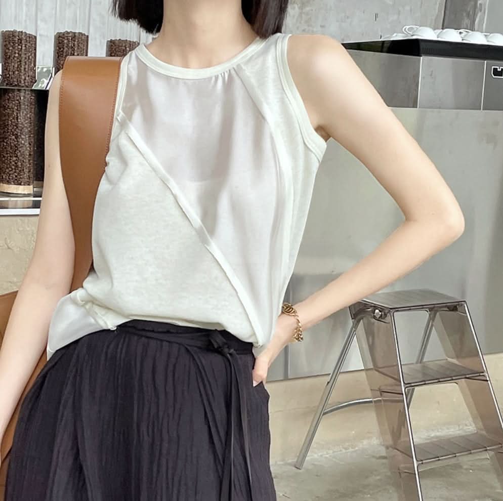 異素材MIXタンクトップス　２色展開 - select store mirror me異素材MIXタンクトップス　２色展開176280865mirror meselect store mirror me176280865アイボリーS
