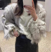 【ミンクファー＆モヘア】【動画あり】ファーMIXニットセーター　２色展開 - select store mirror me【ミンクファー＆モヘア】【動画あり】ファーMIXニットセーター　２色展開190024822mirror meselect store mirror me190024822グレー
