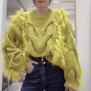 【ミンクファー＆モヘア】【動画あり】ファーMIXニットセーター　２色展開 - select store mirror me【ミンクファー＆モヘア】【動画あり】ファーMIXニットセーター　２色展開190024822mirror meselect store mirror me190024822グレー