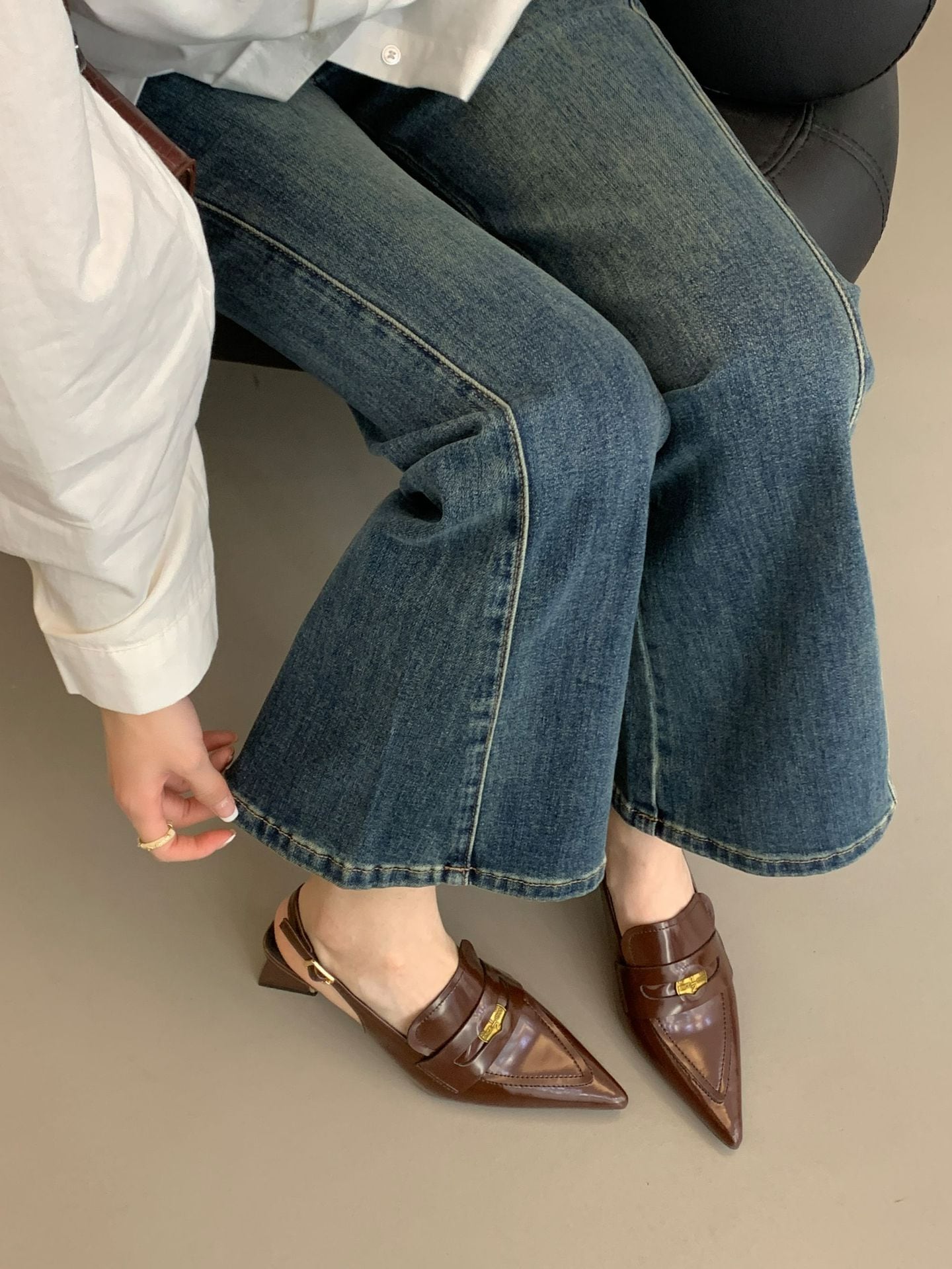 PARISシンプルデザインミュール　２色展開 - select store mirror mePARISシンプルデザインミュール　２色展開205740753mirror meselect store mirror me205740752ホワイト22cm