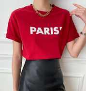【動画あり】PARISロゴデザインTシャツ　３色展開 - select store mirror me【動画あり】PARISロゴデザインTシャツ　３色展開208526105mirror meselect store mirror me208526105ホワイト