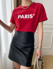 【動画あり】PARISロゴデザインTシャツ　３色展開 - select store mirror me【動画あり】PARISロゴデザインTシャツ　３色展開208526105mirror meselect store mirror me208526105ホワイト