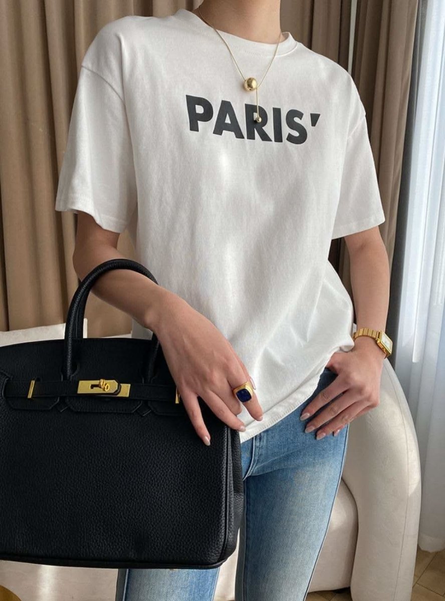 【動画あり】PARISロゴデザインTシャツ　３色展開 - select store mirror me【動画あり】PARISロゴデザインTシャツ　３色展開208526105mirror meselect store mirror me208526105ホワイト