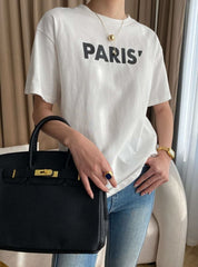 【動画あり】PARISロゴデザインTシャツ　３色展開 - select store mirror me【動画あり】PARISロゴデザインTシャツ　３色展開208526105mirror meselect store mirror me208526105ホワイト