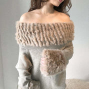 ＜ベージュSサイズ１点即納＞【動画あり】ラビットファーオフショルワンピース ２色展開 - select store mirror me＜ベージュSサイズ１点即納＞【動画あり】ラビットファーオフショルワンピース ２色展開52692785mirror meselect store mirror me52692785【即納】ベージュ×S
