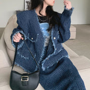 ＜Sサイズ１点即納＞＜ラミカ様ご愛用＞デニムフリンジノーカラージャケットセットアップ - select store mirror me＜Sサイズ１点即納＞＜ラミカ様ご愛用＞デニムフリンジノーカラージャケットセットアップ201627114mirror meselect store mirror me201627114【即納】S