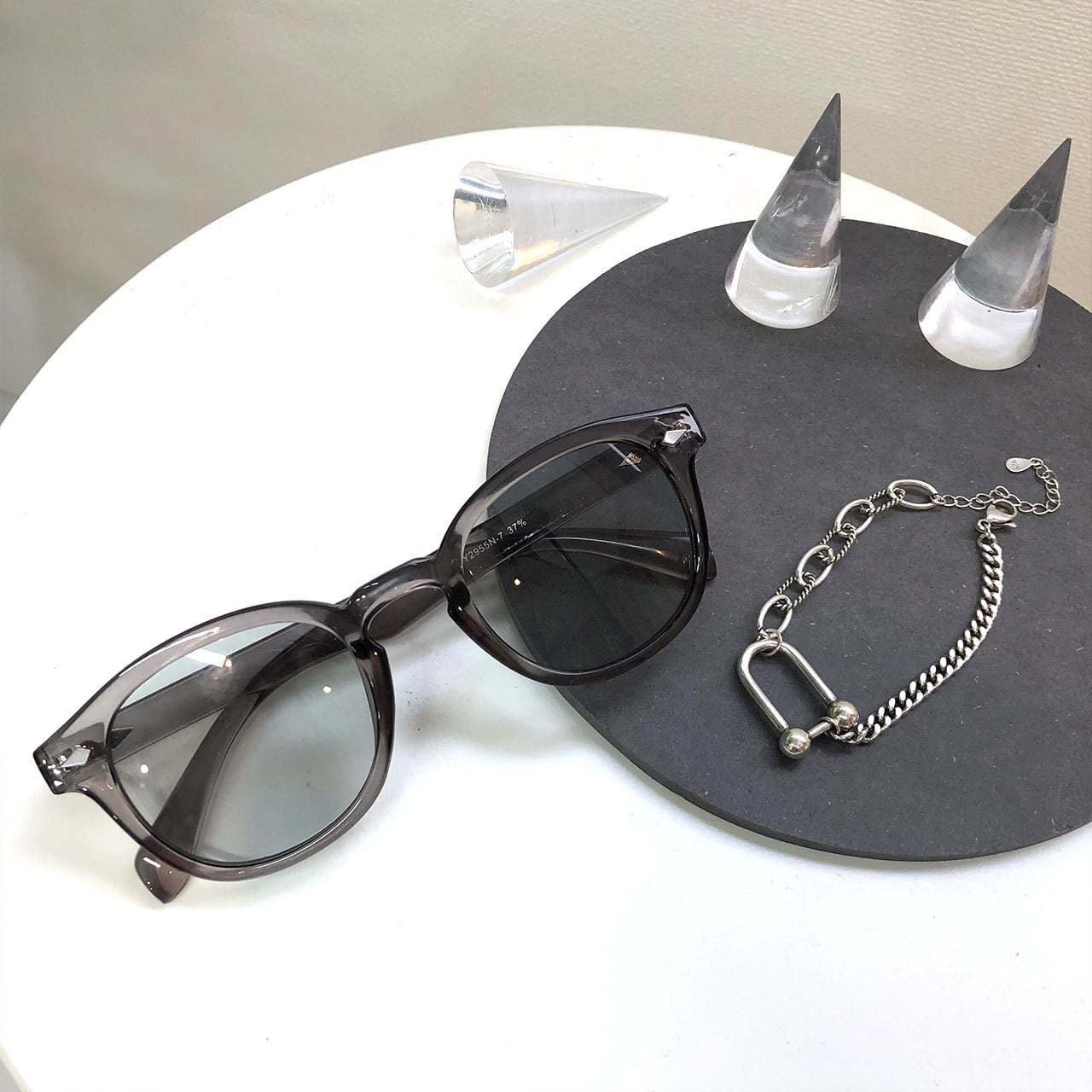 SALE【通常3,780▶︎3,402円】＜即納あり＞クリアアッシュグレーレンズサングラス - select store mirror meSALE【通常3,780▶︎3,402円】＜即納あり＞クリアアッシュグレーレンズサングラスmirror meselect store mirror meフリーサイズ
