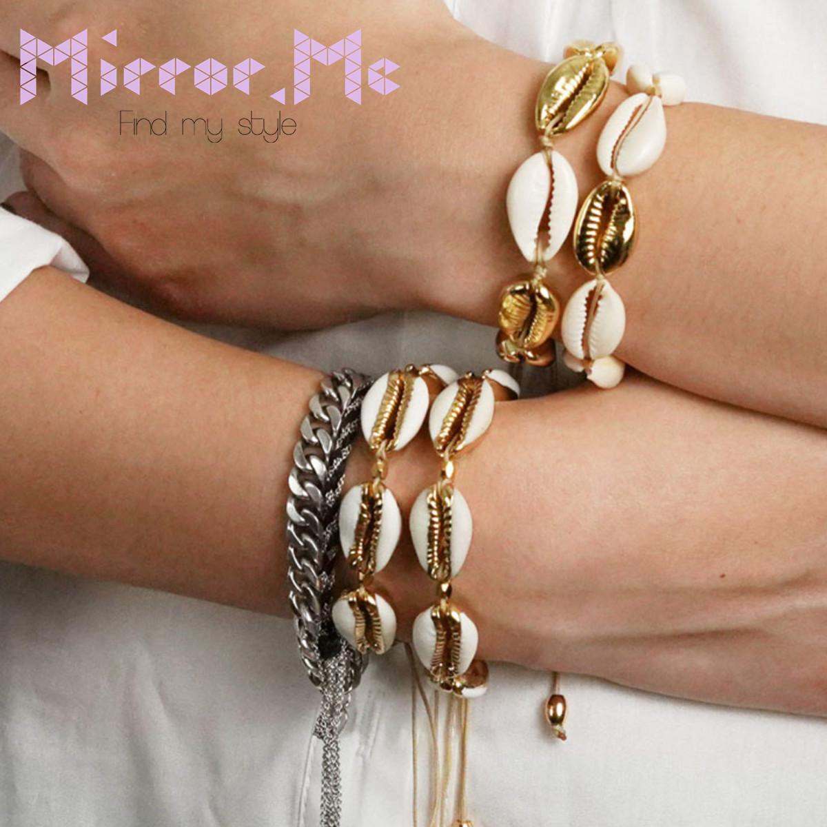 SALE【通常3,980▶︎3,582円】＜ゴールド3点即納＞シェルブレスレット　３色展開 - select store mirror meSALE【通常3,980▶︎3,582円】＜ゴールド3点即納＞シェルブレスレット　３色展開52693616mirror meselect store mirror me52693616ホワイト