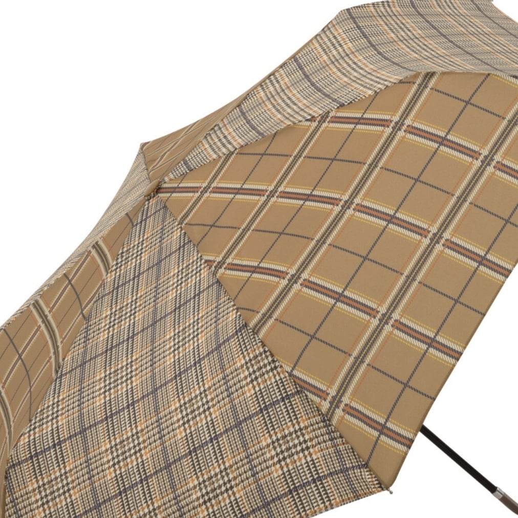 SALE【通常4,980▶︎4,482円】【即納残り１点】晴雨兼用ブラウンチェック柄２トーンカラー折り畳み傘 - select store mirror meSALE【通常4,980▶︎4,482円】【即納残り１点】晴雨兼用ブラウンチェック柄２トーンカラー折り畳み傘mirror meselect store mirror meフリーサイズ