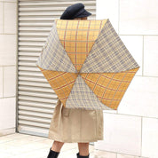 SALE【通常4,980▶︎4,482円】【即納残り１点】晴雨兼用ブラウンチェック柄２トーンカラー折り畳み傘 - select store mirror meSALE【通常4,980▶︎4,482円】【即納残り１点】晴雨兼用ブラウンチェック柄２トーンカラー折り畳み傘mirror meselect store mirror meフリーサイズ