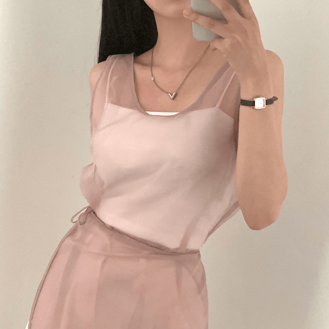 ベストワンピース - select store mirror meベストワンピースselect store mirror meselect store mirror meピンク