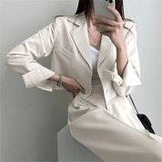 ストレートラインジャケットセットアップ - select store mirror meストレートラインジャケットセットアップselect store mirror meselect store mirror meピンク　S