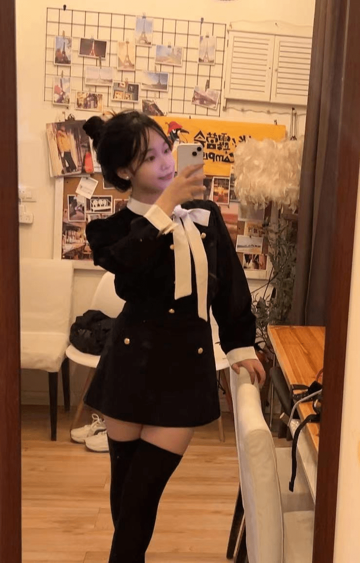 バイカラーリボンジャケット＆スカートセットアップ - select store mirror meバイカラーリボンジャケット＆スカートセットアップselect store mirror meselect store mirror meブラック　S