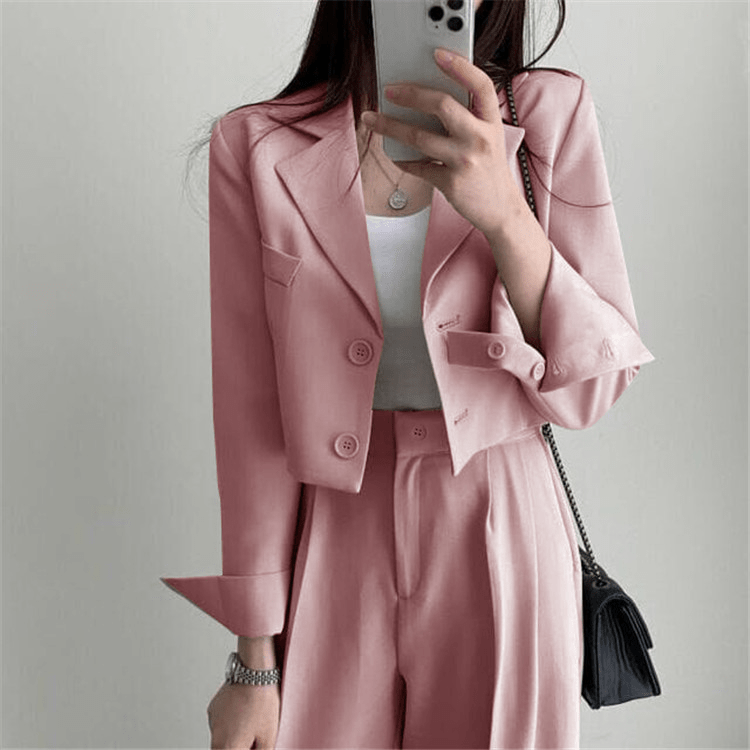 ストレートラインジャケットセットアップ - select store mirror meストレートラインジャケットセットアップselect store mirror meselect store mirror meピンク　S