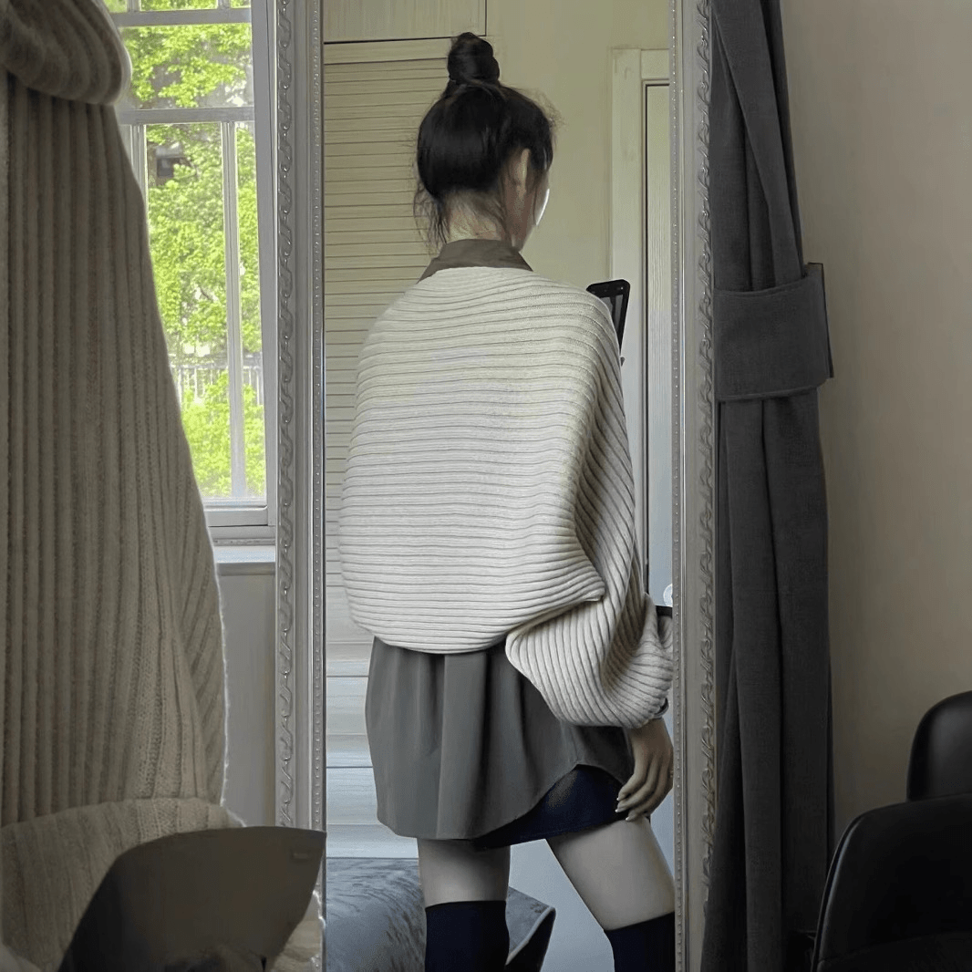 秋ニットデザインワンピース風シャツ - select store mirror me秋ニットデザインワンピース風シャツselect store mirror meselect store mirror meS