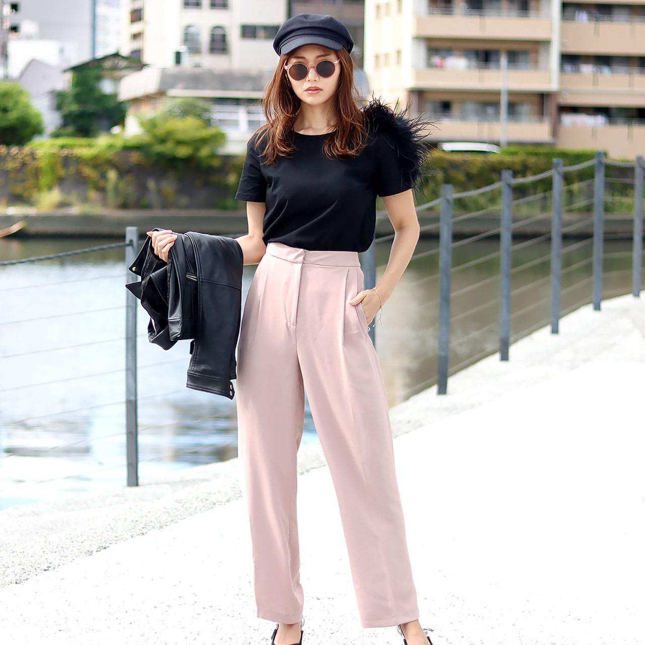 ＜Sサイズ即納＞【動画あり】かすみピンクハイウエストワイドレッグパンツ - select store mirror me＜Sサイズ即納＞【動画あり】かすみピンクハイウエストワイドレッグパンツ194555479mirror meselect store mirror me194555479【即納】S