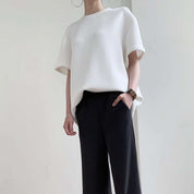 【動画あり】上質素材オーバーシルエットTシャツ　２色展開 - select store mirror me【動画あり】上質素材オーバーシルエットTシャツ　２色展開115223871mirror meselect store mirror me115223871ホワイト S