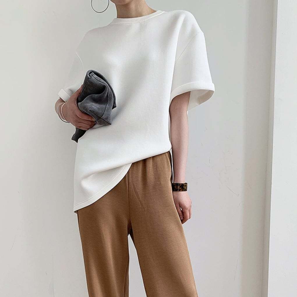 【動画あり】上質素材オーバーシルエットTシャツ　２色展開 - select store mirror me【動画あり】上質素材オーバーシルエットTシャツ　２色展開115223871mirror meselect store mirror me115223871ホワイト S
