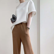 【動画あり】上質素材オーバーシルエットTシャツ　２色展開 - select store mirror me【動画あり】上質素材オーバーシルエットTシャツ　２色展開115223871mirror meselect store mirror me115223871ホワイト S