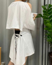 ＜上質シルク＞バック変形リボンデザインロングTシャツ　２色展開 - select store mirror me＜上質シルク＞バック変形リボンデザインロングTシャツ　２色展開122751299mirror meselect store mirror me122751299ホワイト S