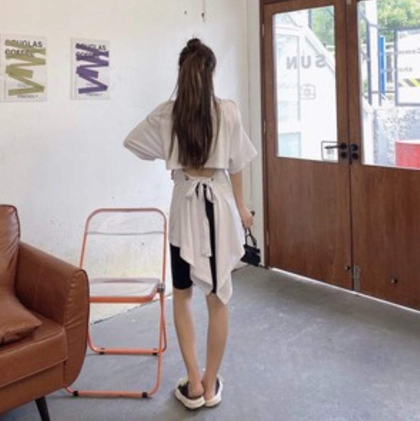 ＜上質シルク＞バック変形リボンデザインロングTシャツ　２色展開 - select store mirror me＜上質シルク＞バック変形リボンデザインロングTシャツ　２色展開122751299mirror meselect store mirror me122751299ホワイト S