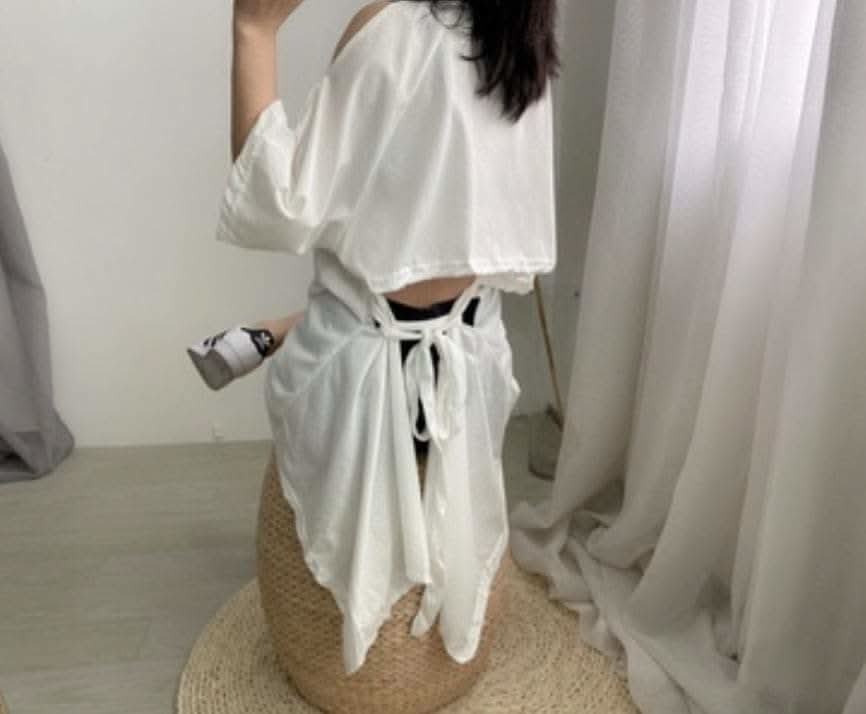＜上質シルク＞バック変形リボンデザインロングTシャツ　２色展開 - select store mirror me＜上質シルク＞バック変形リボンデザインロングTシャツ　２色展開122751299mirror meselect store mirror me122751299ホワイト S