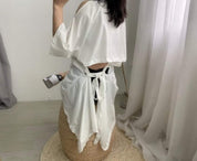 ＜上質シルク＞バック変形リボンデザインロングTシャツ　２色展開 - select store mirror me＜上質シルク＞バック変形リボンデザインロングTシャツ　２色展開122751299mirror meselect store mirror me122751299ホワイト S