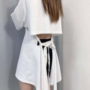＜上質シルク＞バック変形リボンデザインロングTシャツ　２色展開 - select store mirror me＜上質シルク＞バック変形リボンデザインロングTシャツ　２色展開122751299mirror meselect store mirror me122751299ホワイト S