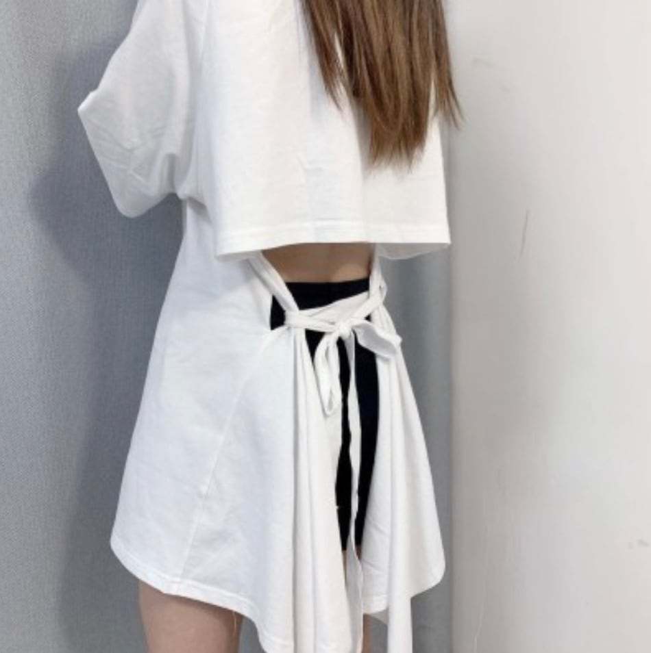＜上質シルク＞バック変形リボンデザインロングTシャツ　２色展開 - select store mirror me＜上質シルク＞バック変形リボンデザインロングTシャツ　２色展開122751299mirror meselect store mirror me122751299ホワイト S