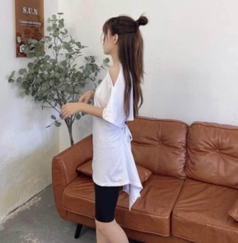 ＜上質シルク＞バック変形リボンデザインロングTシャツ　２色展開 - select store mirror me＜上質シルク＞バック変形リボンデザインロングTシャツ　２色展開122751299mirror meselect store mirror me122751299ホワイト S