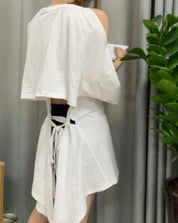 ＜上質シルク＞バック変形リボンデザインロングTシャツ　２色展開 - select store mirror me＜上質シルク＞バック変形リボンデザインロングTシャツ　２色展開122751299mirror meselect store mirror me122751299ホワイト S