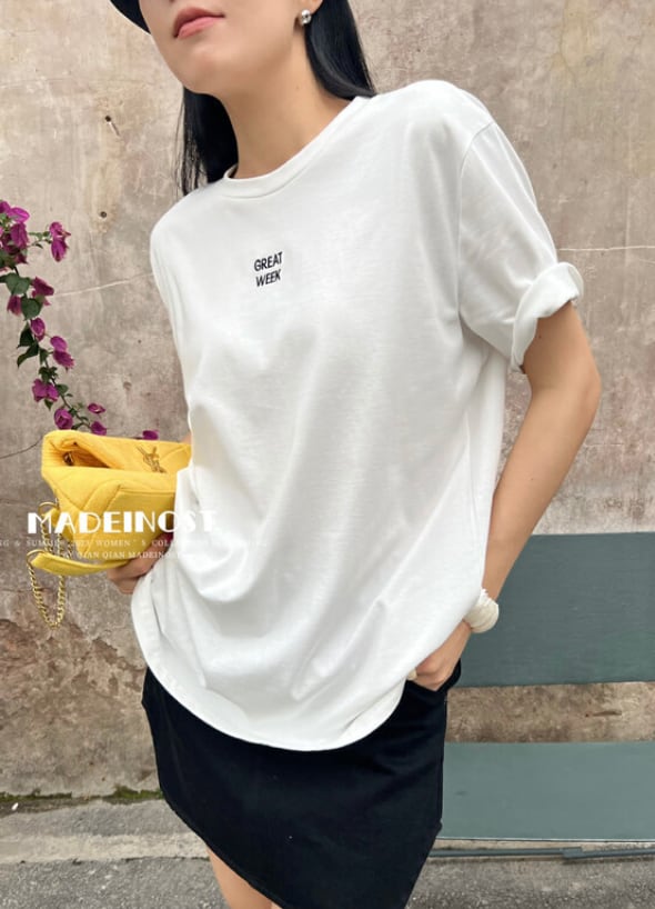 ワンポイントメッセージロングTシャツ　２色展開 - select store mirror meワンポイントメッセージロングTシャツ　２色展開205736543mirror meselect store mirror me205736543ホワイト