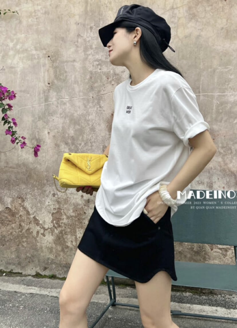 ワンポイントメッセージロングTシャツ　２色展開 - select store mirror meワンポイントメッセージロングTシャツ　２色展開205736543mirror meselect store mirror me205736543ホワイト