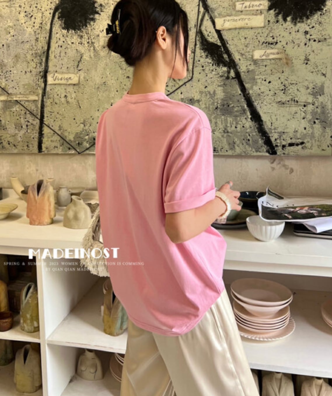 ワンポイントメッセージロングTシャツ　２色展開 - select store mirror meワンポイントメッセージロングTシャツ　２色展開205736543mirror meselect store mirror me205736543ホワイト
