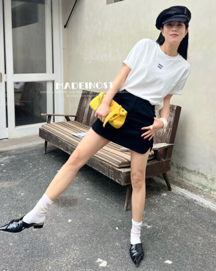 ワンポイントメッセージロングTシャツ　２色展開 - select store mirror meワンポイントメッセージロングTシャツ　２色展開205736543mirror meselect store mirror me205736543ホワイト