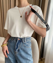 【動画あり】ハートワンポイントデザインTシャツ　２色展開 - select store mirror me【動画あり】ハートワンポイントデザインTシャツ　２色展開208696980mirror meselect store mirror me208696980ホワイトS