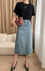 【動画あり】ハートワンポイントデザインTシャツ　２色展開 - select store mirror me【動画あり】ハートワンポイントデザインTシャツ　２色展開208696980mirror meselect store mirror me208696980ホワイトS