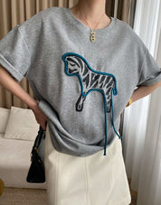 【動画あり】ゼブラデザインTシャツ　３色展開 - select store mirror me【動画あり】ゼブラデザインTシャツ　３色展開208525209mirror meselect store mirror me208525209ホワイト