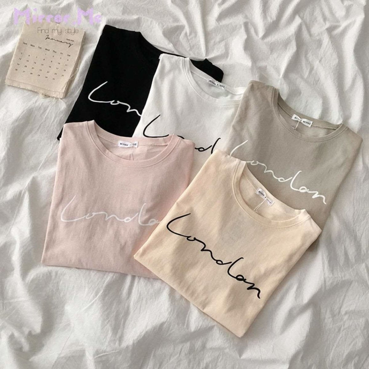 ラフロゴパステルコットンTシャツ　５色展開 - select store mirror meラフロゴパステルコットンTシャツ　５色展開107906041mirror meselect store mirror me107906041ホワイト