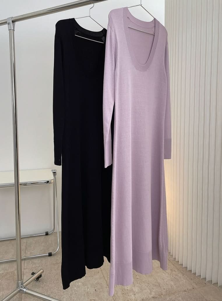 リラックスUネックロングワンピース　２色展開 - select store mirror meリラックスUネックロングワンピース　２色展開197035724mirror meselect store mirror me197035724ピンク