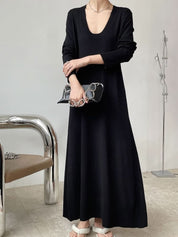 リラックスUネックロングワンピース　２色展開 - select store mirror meリラックスUネックロングワンピース　２色展開197035724mirror meselect store mirror me197035724ピンク