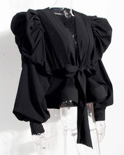 【動画あり】ディープVネックシフォンリボンブラウス　２色展開 - select store mirror me【動画あり】ディープVネックシフォンリボンブラウス　２色展開115201291mirror meselect store mirror me115201291ホワイト