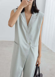＜大ヒット＞【動画あり】Vネックノースリーブサックロンパース　２色展開 - select store mirror me＜大ヒット＞【動画あり】Vネックノースリーブサックロンパース　２色展開176742516mirror meselect store mirror me176742516グレーS
