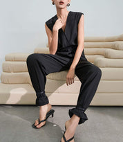 ＜大ヒット＞【動画あり】Vネックノースリーブサックロンパース　２色展開 - select store mirror me＜大ヒット＞【動画あり】Vネックノースリーブサックロンパース　２色展開176742516mirror meselect store mirror me176742516グレーS