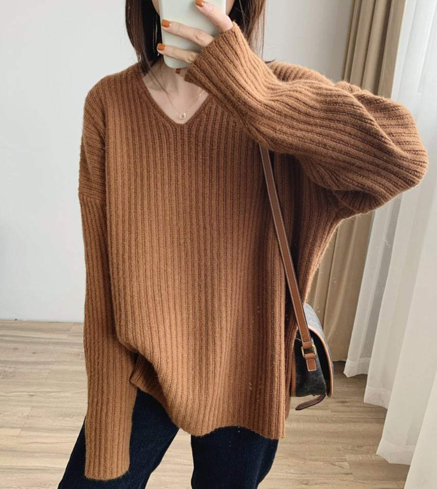 【動画あり】カシミヤ混Vネックニットセーター　５色展開 - select store mirror me【動画あり】カシミヤ混Vネックニットセーター　５色展開189966178mirror meselect store mirror me189966178アイボリー