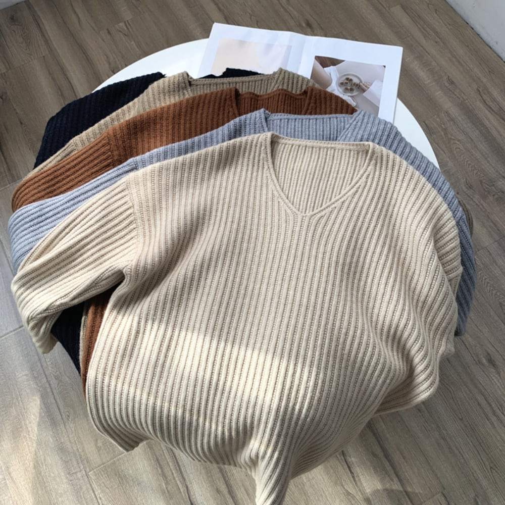 【動画あり】カシミヤ混Vネックニットセーター　５色展開 - select store mirror me【動画あり】カシミヤ混Vネックニットセーター　５色展開189966178mirror meselect store mirror me189966178アイボリー