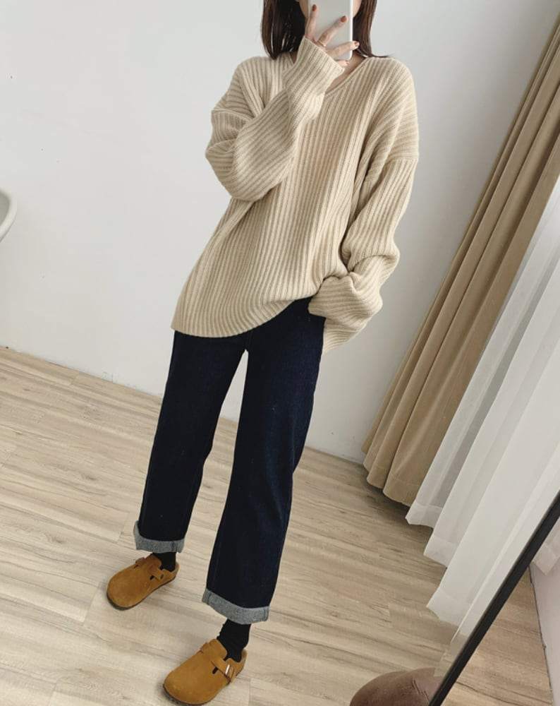 【動画あり】カシミヤ混Vネックニットセーター　５色展開 - select store mirror me【動画あり】カシミヤ混Vネックニットセーター　５色展開189966178mirror meselect store mirror me189966178アイボリー