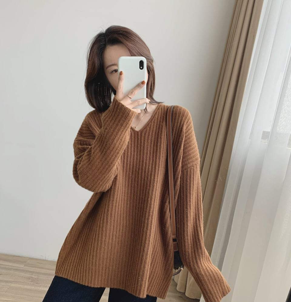 【動画あり】カシミヤ混Vネックニットセーター　５色展開 - select store mirror me【動画あり】カシミヤ混Vネックニットセーター　５色展開189966178mirror meselect store mirror me189966178アイボリー